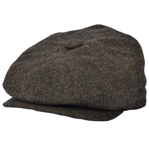 G&H Classic Wool Tweed Newsboy Cap - Mix Green