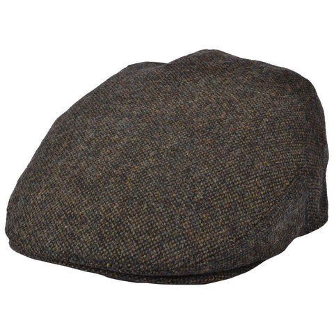 G&H Classic Wool Tweed Flat Cap - Mix Green