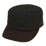 Gladwin Bond Herringbone Army Cap With Closure Buckle & Lining