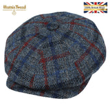 Harris Tweed Wool Newsboy Cap - Grey