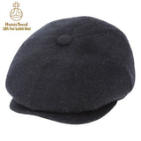 Dark Navy Harris Tweed 100% Wool Newsboy Cap