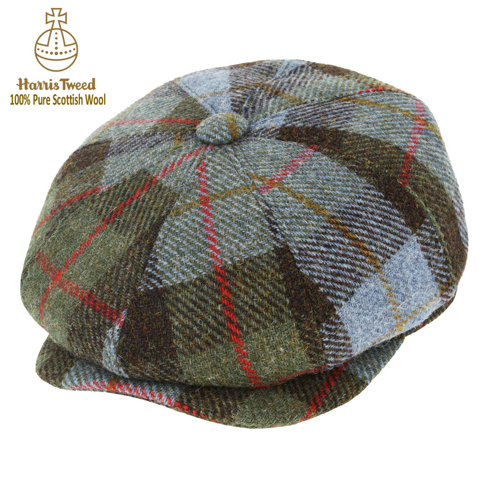 Macleod Tartan Harris Tweed 100% Pure Wool Newsboy Cap
