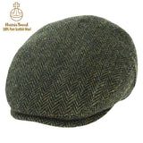 Harris Tweed Herringbone Wool Flat Cap