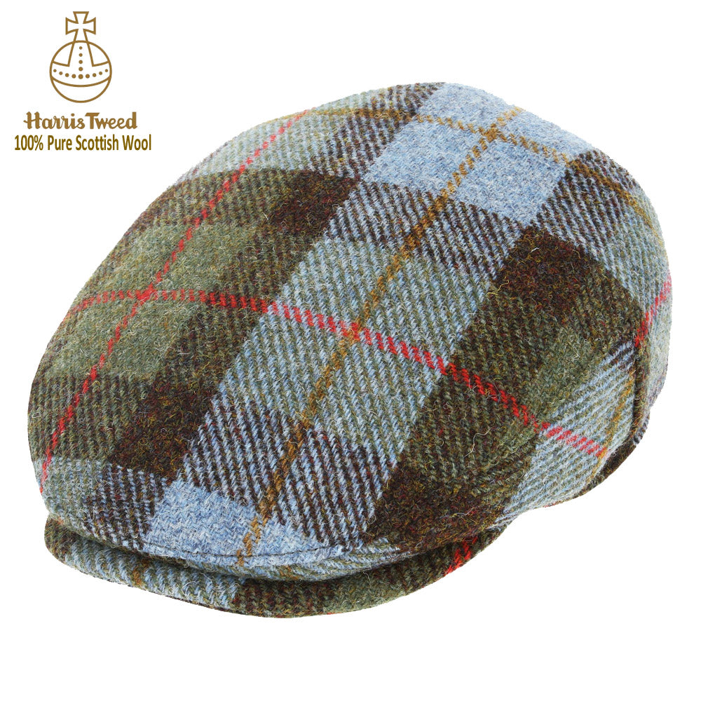 Macleod Tartan Harris Tweed 100% Pure Wool Flat Cap