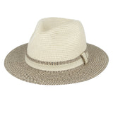 Two Tone Paper Straw Summer Fedora Hats