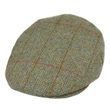 Country Side Wool Herringbone Flat Cap - Green