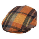 Country Side Check Tweed Flat Cap - Orange