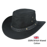 Aussie Bush Style Western Outback Waxed Cotton Cowboy Hats