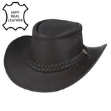 Australian Style Buffalo Leather Cowboy Hat