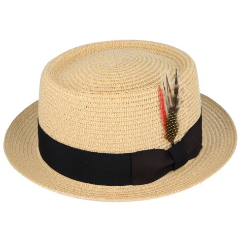 Summer Straw Round Pork Pie Hats