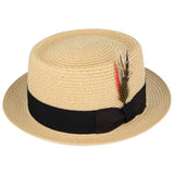 Summer Straw Round Pork Pie Hats