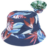 Carbon212 New Monstera And Palm Leaves Bucket Hat - Green - Blue