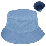 Carbon212 New Reversible Denim Bucket Hat - Light Blue - Dark Blue