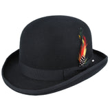 Maz Hard Wool Felt Bowler Hat - Black
