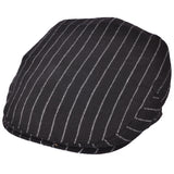 G&H Pinstripe Flat Cap - Black