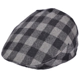 G&H Wool Check Flat Cap - Grey