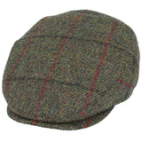 Gladwin Bond Harris Tweed Wool Flat Cap - Green