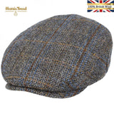 Gladwin Bond Harris Tweed Wool Flat Cap - Green