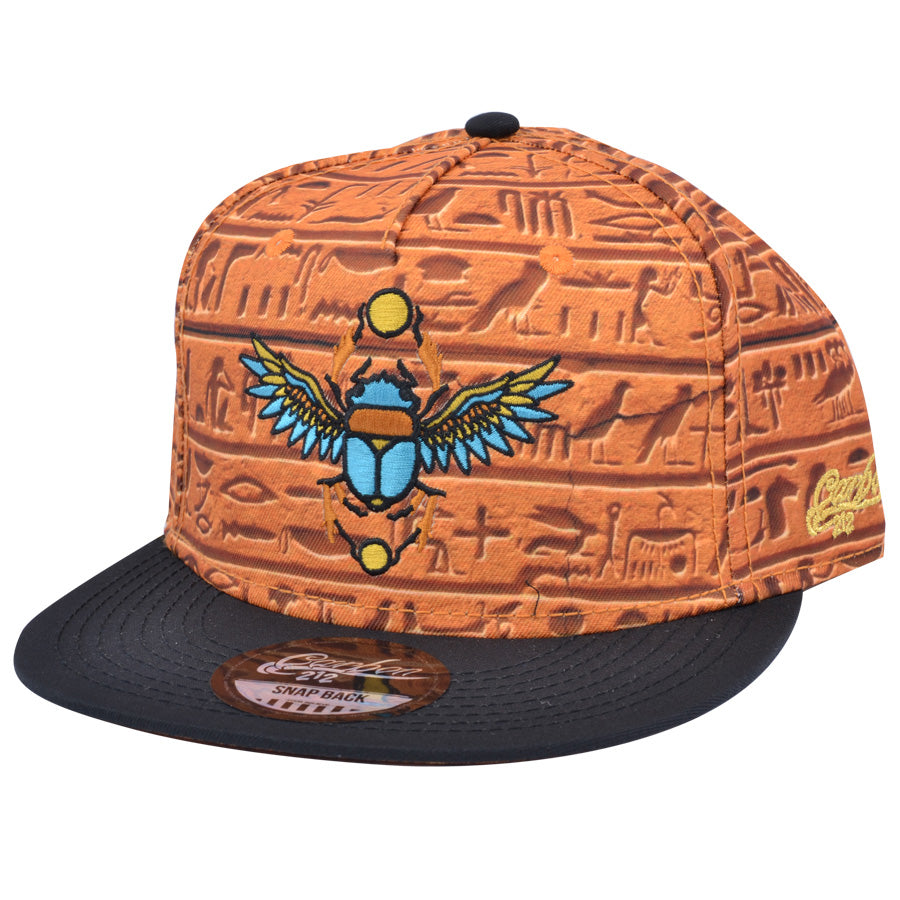 Carbon212 Scarab Egyptian Hieroglyphics Snapback Cap