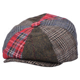 G&H Classic Mix Tartan Patch Newsboy Cap - Multi-Color