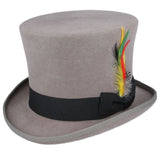 Maz Classic Victorian Dressage Wool Felt Top Hat - Grey